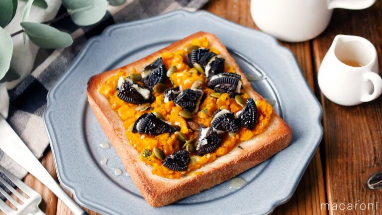 【スイートパンプキントースト】アレンジトースト✨おやつにもおすすめ♪｜macaroni（マカロニ）