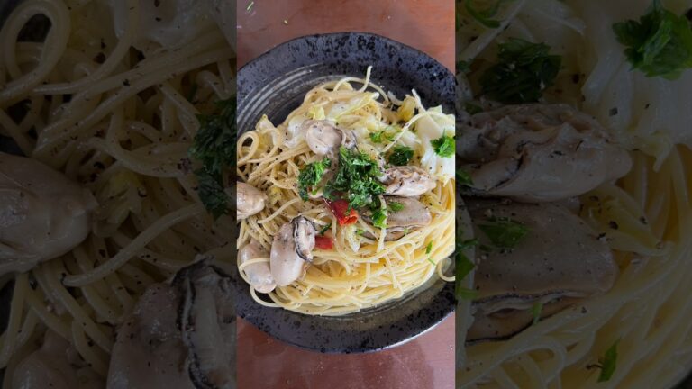 牡蠣とキャベツのパスタを作ってみた、おじさんの料理奮闘記
