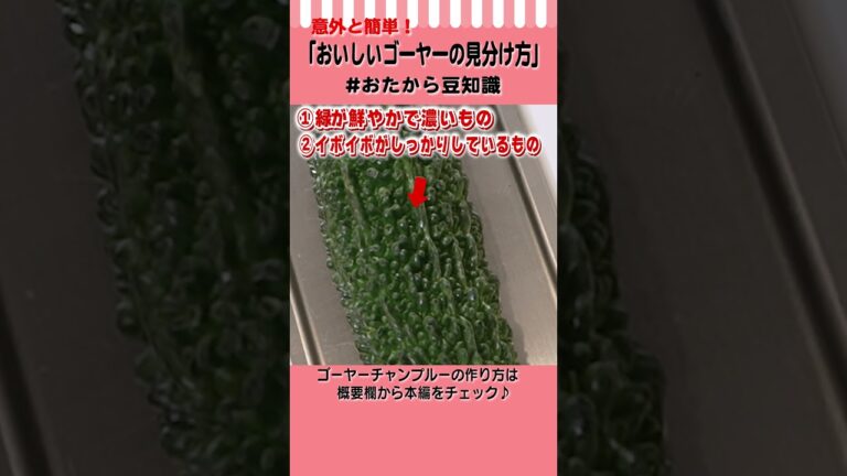【プロが解説】知らないと損する！苦くないゴーヤーの選び方　#Shorts #おたから豆知識