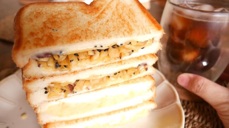 朝食にぴったりのさつまいものサンドイッチを作る日常【サンドイッチ】