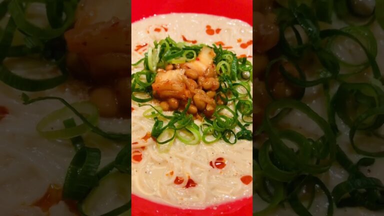 キムチ納豆冷やし坦々そうめん