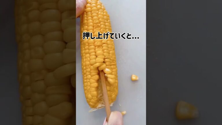 【これ気持ちいい...】A型必見！？粒がきれいに取れる方法！#とうもろこし #とうもろこしご飯 #トウモロコシレシピ #便利ワザ #裏技 #ライフハック#わたしのライフハック