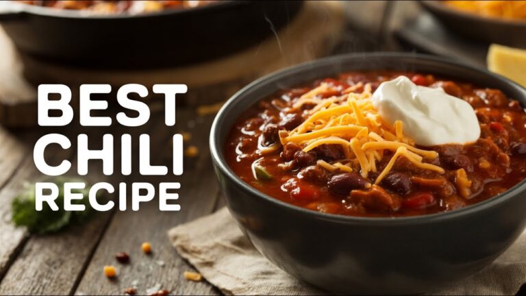 The Best HomeMade Chili Recipe 🔥 | Delicious Easy Comfort Food 🥘