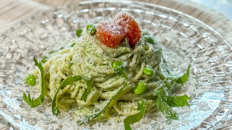 枝豆と大葉、明太子の冷製パスタ　冷たくておしゃれなパスタを作る