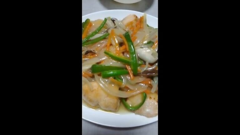 鮭の野菜あんかけ#Salmon with vegetable sauce#yummy