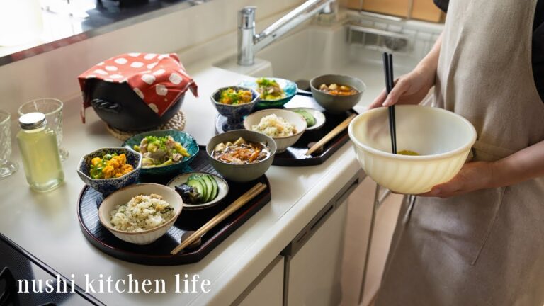 # 112 夏を涼しくする冷たいおうちご飯, 野菜たっぷりレシピ【暮らしと食のvlog】梅仕事: Gentle Summer Days