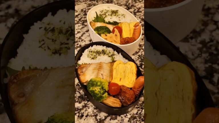 【お弁当作り】焼き魚でしっかり和弁当  #Shorts #お弁当 #obento