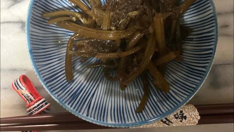 芋の蔓の佃煮🌟さつま芋の蔓をほかさないで！！とっても美味しい佃煮😋#手作り#ご飯のおとも#お弁当に