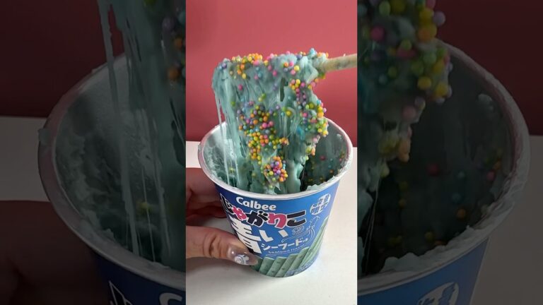 【食べられるスクイーズ】新発売の青いじゃがりこアレンジ！#shorts #青いじゃがりこ #じゃがりこ #じゃがアリゴ #potato #viral #japanesefood #asmr