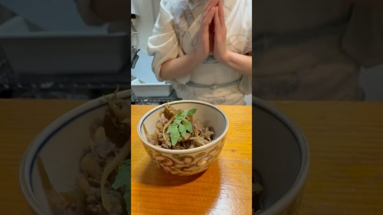 【新ゴボウと牛肉のしぐれ煮】新橋女将です。「和洋酒・肴　はせがわ」へようこそ！