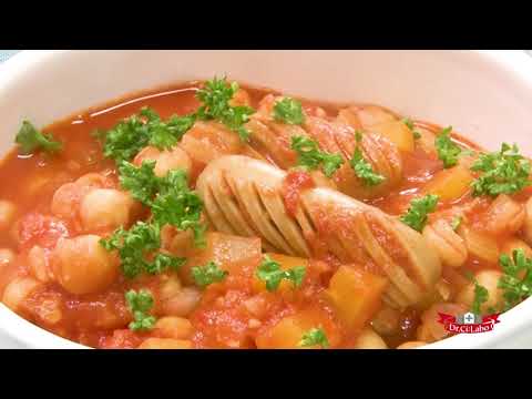 ひよこ豆とウインナーの煮込み