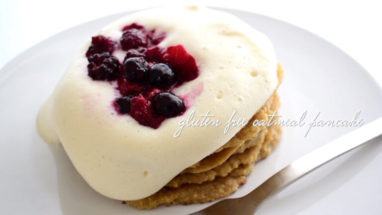 【材料３つ】オートミールパンケーキ バナナなし | oatmeal pancake【小麦粉・卵・乳製品不使用】