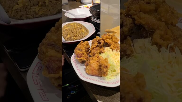 富山県富山市 来来亭 濃厚にワンタンとニラトッピング 大盛りチャーハン 唐揚げ 豚キムチ ②あるかも サービス品みな綺麗