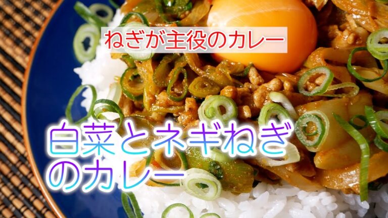 白菜とネギねぎのカレーの作り方　ねぎが主役のカレー