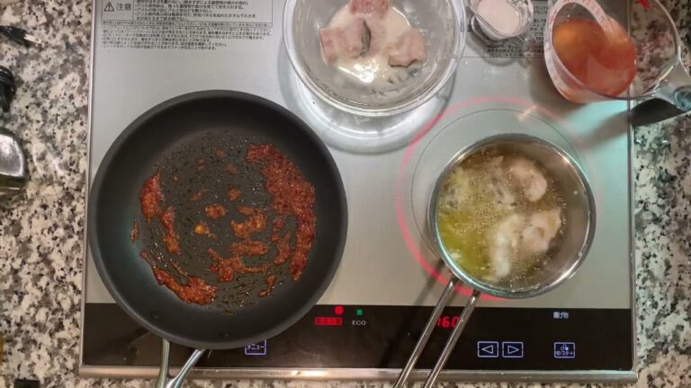 タラのチリソース、エビの中華春雨サラダ