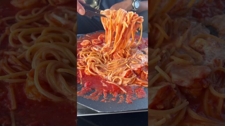 キャンプ飯 #ryoキャンプ飯 『海老のトマトクリームパスタ』