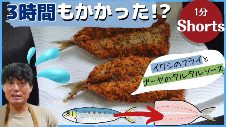 ちろちゃんのあたふたクッキング 笠原将弘のおかず道場のイワシのフライとゴーヤのタルタルソースを作った。＃shorts