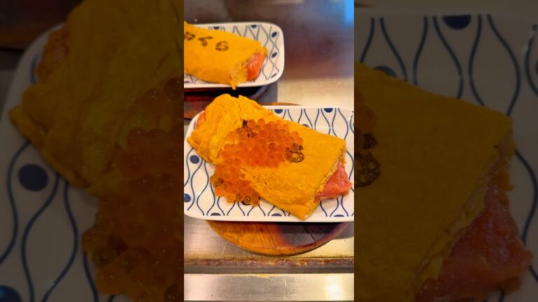 いくら×明太子×卵の通風待ったなしだし巻き卵🍳【福岡 鉄板焼酒場いくら】