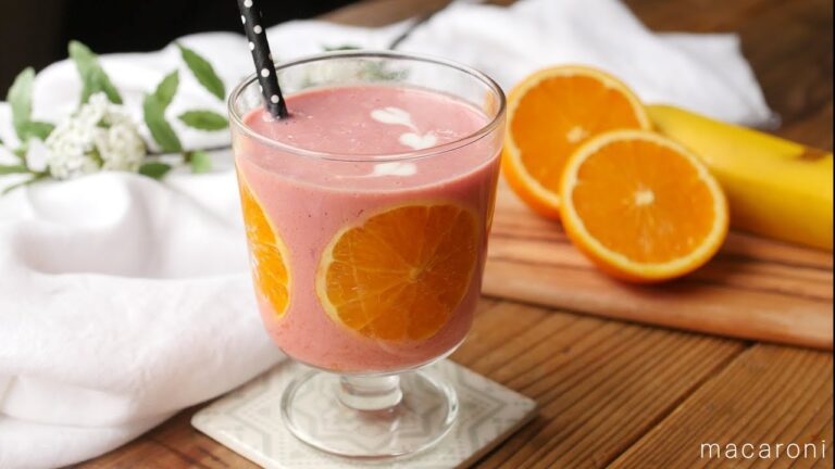 美肌の味方♪ 「オレンジとベリーのフレッシュスムージー」のレシピ・作り方