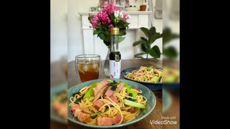 青唐辛子醤油の和風パスタ