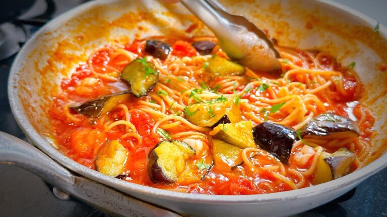 ナスの美味しさに感動する【トマトパスタ】夏に絶対食べたい茄子アラビアータ