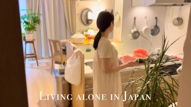 夏の暑い日のスーパーでの買い物と食事｜一人暮らし10年目の地産地消で暮らす小さな田舎暮らし｜Living alone in small house in Japan