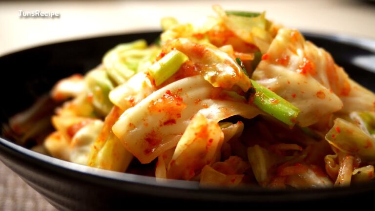 キャベツでキムチを作ってみました。 韓国料理キャベツキムチのレシピ。Korean food, cabbage kimchi recipe.