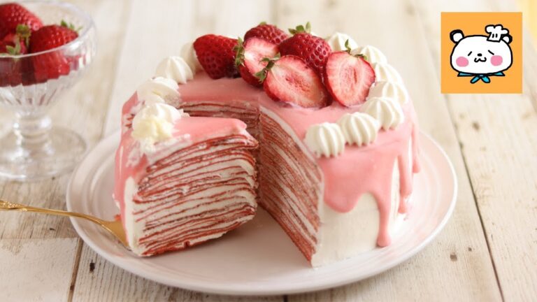 いちごのミルクレープの作り方 Strawberry crepe cake｜HidaMari Cooking