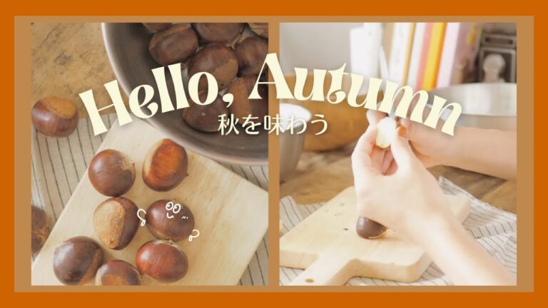 [SUB] 秋の手仕事、人生で初めて栗の渋皮煮を作る日🌰 /明太子と大葉の春巻き/IT企業会社員社会人2年目一人暮らし/ 週末Vlog　秋の味覚