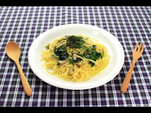 たっぷりキノコのしらすパスタ