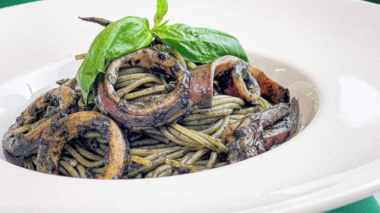 【イカ墨のスパゲッティ】スルメイカを1杯使用した濃厚なイカ墨パスタの作り方【イカスミパスタ】【スルメイカ】【パスタレシピ】