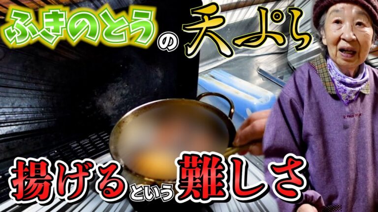 とある日の夕食 ばあちゃんがふきのとうの天ぷらを作ってくれた。【本篇】