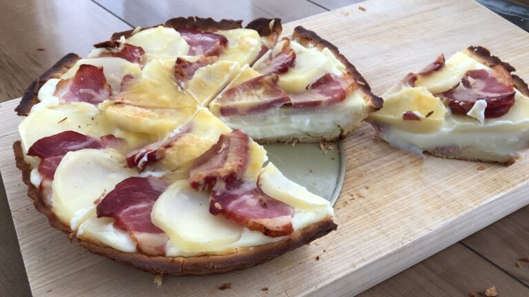 ベーコンポテトタルトの作り方　How to make a Bacon potato tart.
