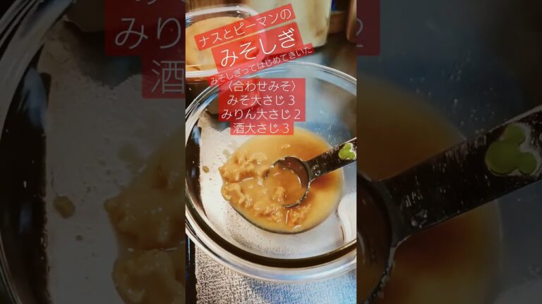 なすとピーマンの「みそしぎ」ヽ(｀▽´)/ご飯どろぼうな奴だーwww