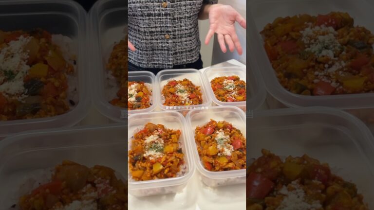 🌼5日分作り置き　夏野菜キーマカレー弁当