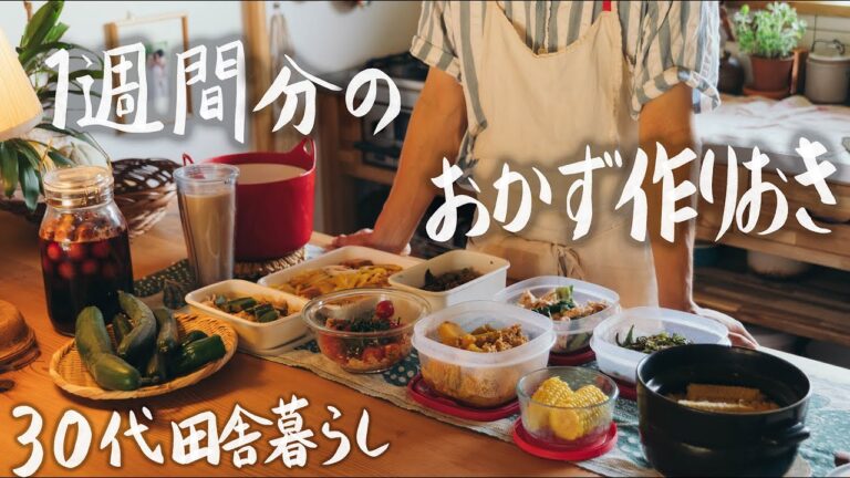 【30代田舎暮らし】娘と帰ってくる妻のために１週間分の作り置きおかずを作りました。