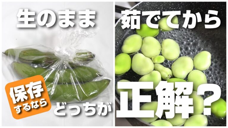 そら豆の保存は生のまま、茹でてからのどっちが正解？保存の仕方で味に違いは出るの？