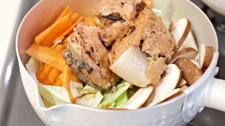 【簡単】サバ缶を使った煮物で朝ごはん【和食/朝食/献立】