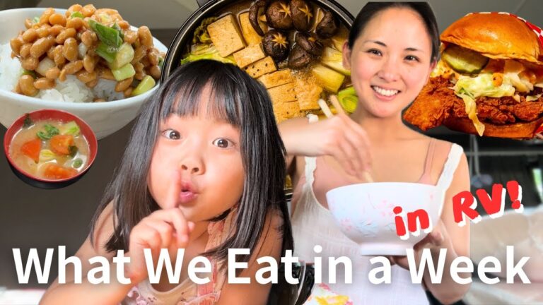 What We Eat in a Week | Japanese Van Life Family Traveling in the US