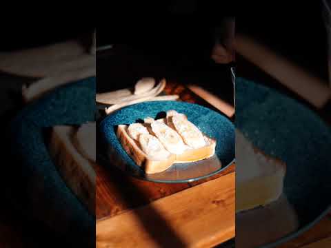 絶品バナナトーストを作る ｜ 一人暮らしの朝 #Shorts