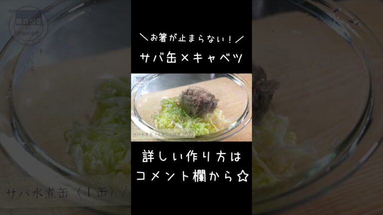 糖質制限ダイエット、スタメンレシピ！「サバ缶とキャベツの山盛りサラダ」#shorts #ダイエット #サバ缶