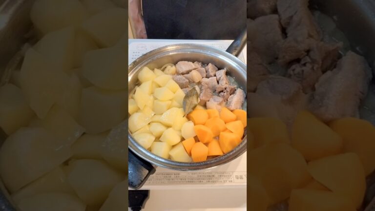 【塩のみで簡単！豚肉とじゃがいものブレゼ】#肉じゃが #クイーンクック #無水鍋 #簡単レシピ