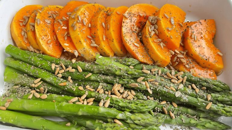 Pumpkin and Asparagus Recipe | Baked Pumpkin Recipe