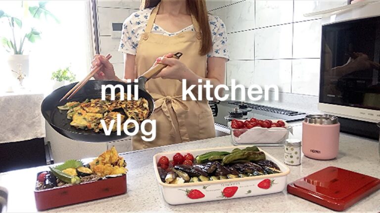 【お弁当4日間】🌻夏野菜料理🍆冷たいおやつ作り🥄コーヒーゼリー/部活弁当/お好み焼き