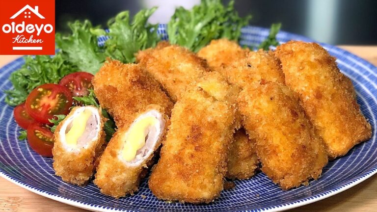 薄切り肉のひとくちチーズカツ【定番料理・おもてなしメニュー】 Japanese Sliced Pork Cutlet with Cheese [Japanese Usual Dish]
