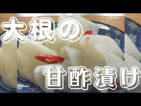 【大根レシピ】③漬物　甘酢漬け　超簡単　薄く切って漬けるだけ　