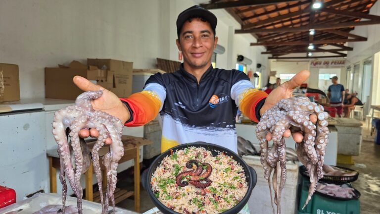 POLVO E TUDO O QUE ENCONTRAMOS NA FEIRA, VEJA O QUE FIZEMOS