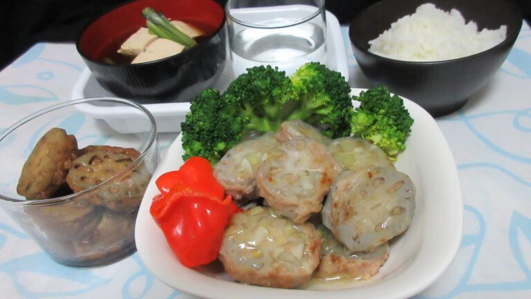 【咀嚼音】レンコンのはさみ焼き | Homemade Japanese Food ASMR