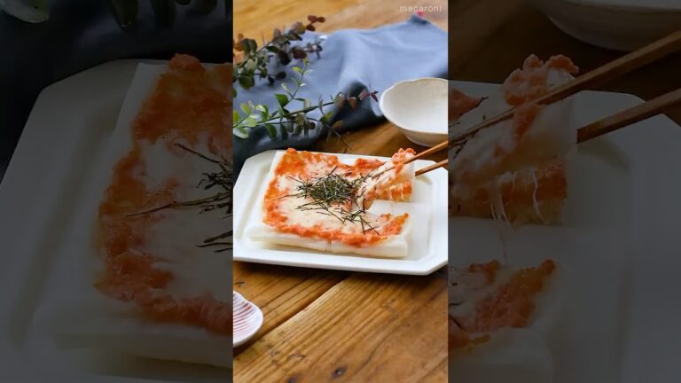 【卵焼き器で作る！】明太もちピザ #餅レシピ #明太子 #卵焼き器