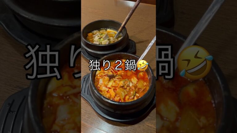 「孤独だわぁ…」オヤジの晩飯2023.4.24東京上野の〝アレンモク本館〟でスンドゥブチゲと牛スジ煮込みを